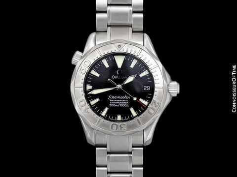 Omega Seamaster 300M Professional Diver Mens Midsize Automatic Chronometer Watch 2236.50 - Stainless Steel & 18K White Gold