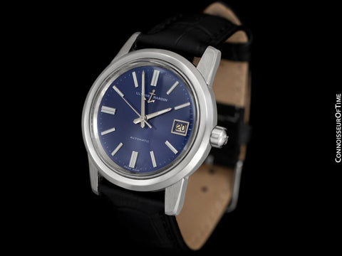 1960's Ulysse Nardin Vintage Mens Large 37mm Automatic Calatrava Watch, Stainless Steel