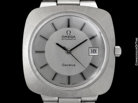 1970's Omega Dynamic Vintage Mens Large 39mm Cal. 565 Watch with Quick-Setting Date - Stainless Steel