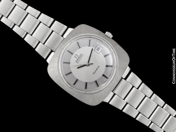 1970's Omega Dynamic Vintage Mens Large 39mm Cal. 565 Watch with Quick-Setting Date - Stainless Steel
