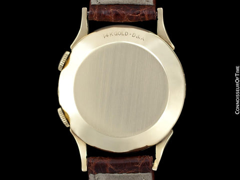 1957 Jaeger-LeCoultre Memovox Vintage Mens Reveil Wrist Alarm - 14K Gold