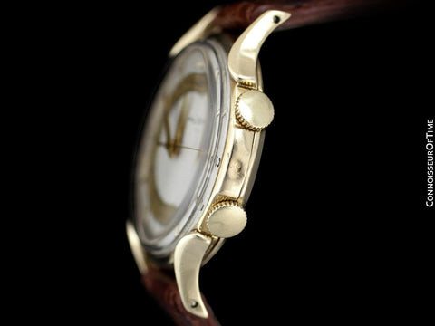1957 Jaeger-LeCoultre Memovox Vintage Mens Reveil Wrist Alarm - 14K Gold