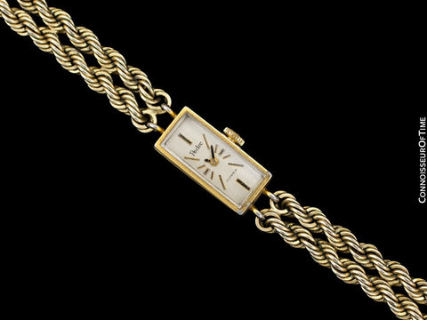 1953 Swiss Pedre Vintage Ladies 14K Gold Plated Watch - Owned & Worn by Actress Loretta Young