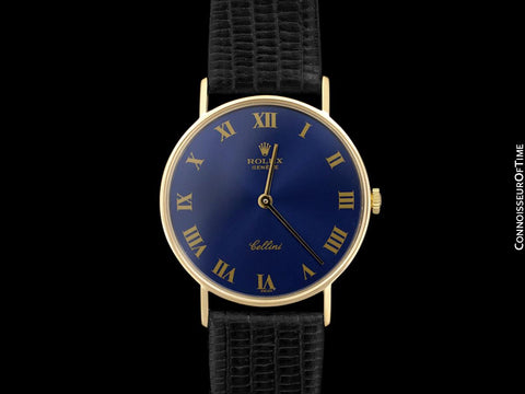 1974 Rolex Cellini Vintage Mens Midsize Handwound Watch, Ref. 3833 - 18K Gold