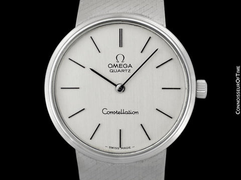 1976 Omega Constellation Vintage Mens Accuset Quartz Bracelet Watch - Stainless Steel