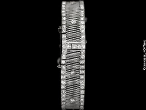 1930's Vintage Ladies 6 Carat Diamond Watch with Patek Philippe Movement - Platinum