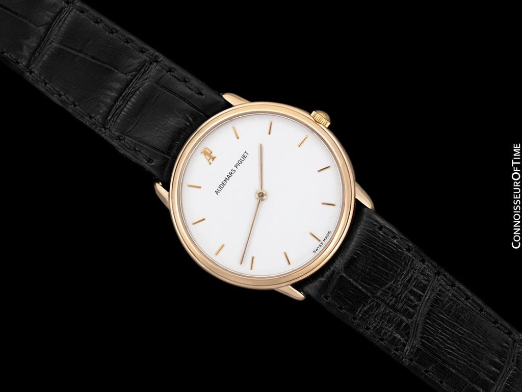 Audemars Piguet Round Midsize Mens Dress Watch - 18K Rose Gold - Connoisseur of Time Audemars Piguet Round Midsize Mens Dress Watch - 18K Rose Gold - Connoisseur of Time