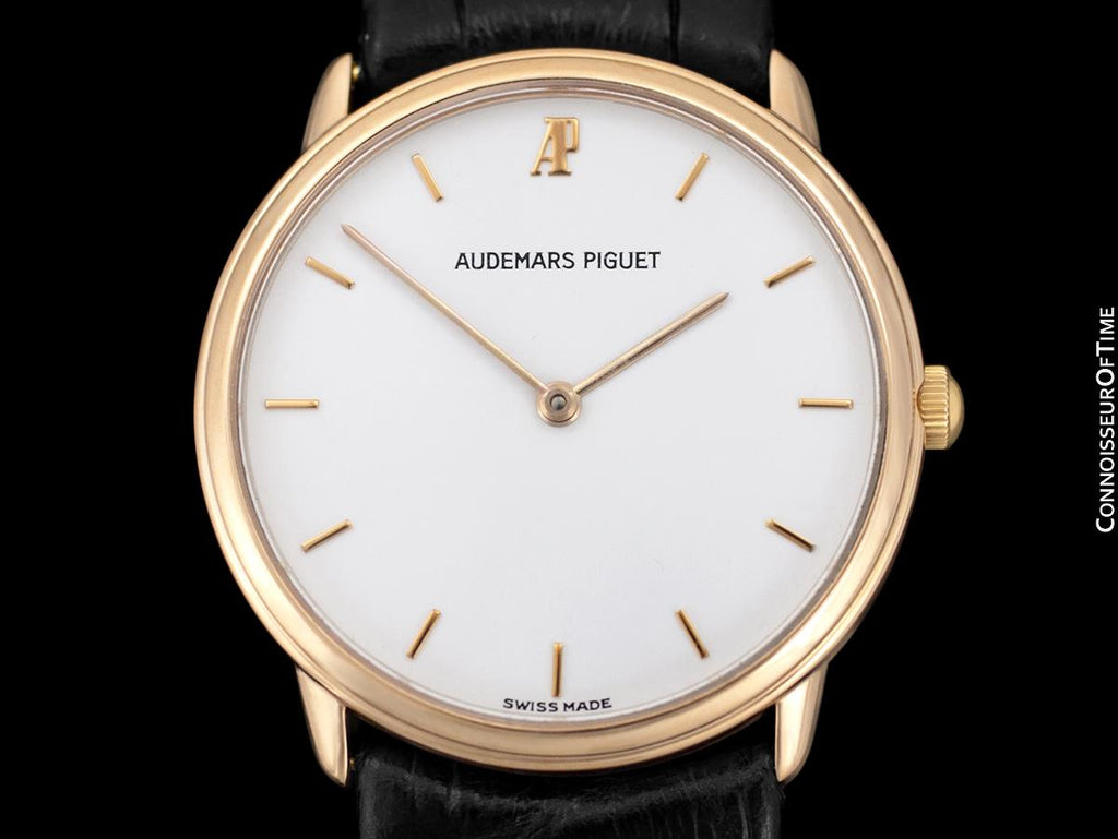 Audemars Piguet Round Midsize Mens Dress Watch - 18K Rose Gold - Connoisseur of Time Audemars Piguet Round Midsize Mens Dress Watch - 18K Rose Gold - Connoisseur of Time
