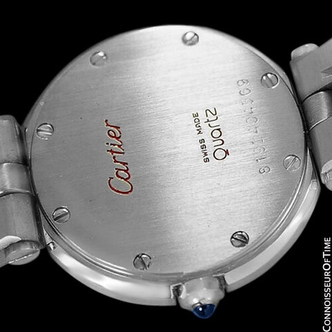 Cartier Santos Vendome Ladies Quartz Bracelet Watch - Stainless Steel & Diamonds
