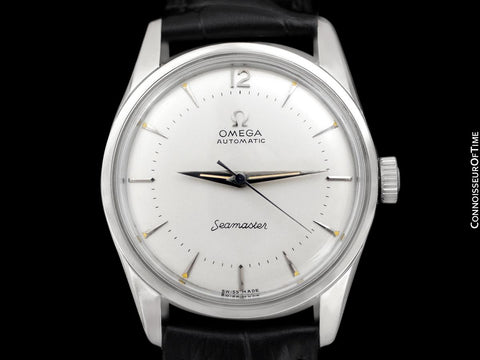1956 Omega Seamaster Mens Vintage Calatrava Automatic Cal. 500 Watch - Stainless Steel