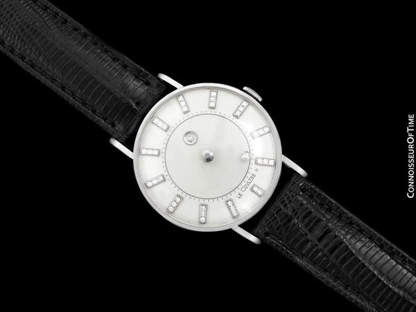 1957 Jaeger-LeCoultre / Vacheron & Constantin Vintage Galaxy Mystery Dial Watch - 14K White Gold & Diamonds