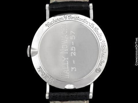 1957 Jaeger-LeCoultre / Vacheron & Constantin Vintage Galaxy Mystery Dial Watch - 14K White Gold & Diamonds