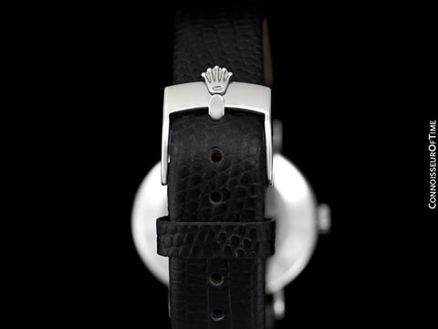 1967 Rolex Cellini Vintage Mens Midsize Handwound Watch, Ref. 4083 - 18K White Gold