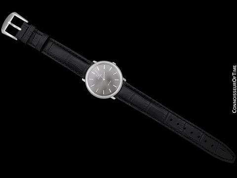 1973 Omega De Ville Vintage Mens Handwound Black Dial Dress Watch - Stainless Steel