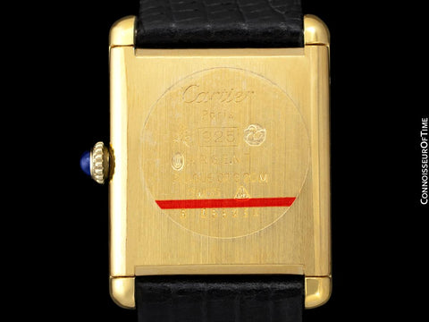 Cartier Vintage Mens Tank Mechanical Watch - Gold Vermeil, 18K Gold over Sterling Silver