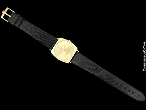 1960's Rolex Cellini Vintage Mens Midsize Handwound Watch, Ref. 3714 - 18K Gold