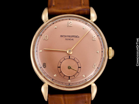 c. 1948 Patek Philippe Vintage Mens Midsize Handwound Watch, Ref. 1461 - 18K Rose Gold