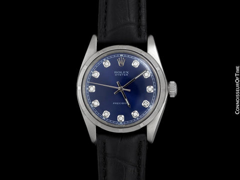 Rolex Oyster Precision Ref. 6427 Vintage Mens Watch - Stainless Steel & Diamonds