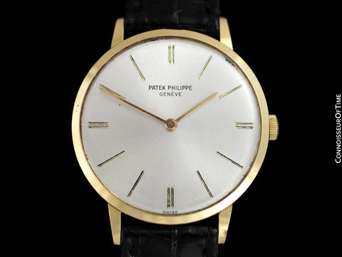 1965 Patek Philippe Vintage Mens Handwound Dress Watch Ref. 3468 - 18K Gold with Papers