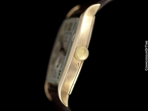 1938 Rolex Art Deco Vintage Mens Two-Tone Dial Watch - 9K Rose Gold