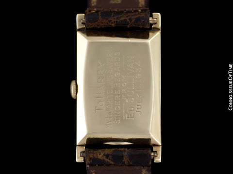1934 Black Starr & Frost by Zenith Vintage Mens 14K Gold Watch - Gifted by Legendary TV Host Ed Sullivan