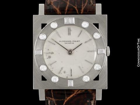 1960 Audemars Piguet Vintage Mens Cal. 2003 Ultra Thin Watch - 18K White Gold & Diamonds