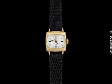 1974 Rolex Precision Pre-Cellini Vintage Ladies "TV" Shaped Watch, Ref. 2629 - 18K Gold