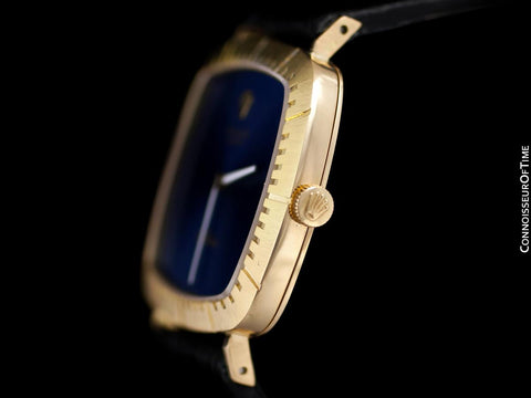1976 Rolex Cellini Vintage Mens Handwound TV Watch, Ref. 4084 - 18K Gold