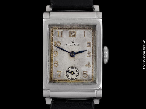 1934 Rolex Art Deco Mens "Prince Elegante" Ref. 2536 Watch - Stainless Steel