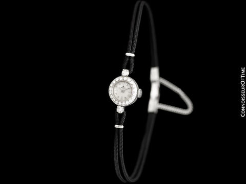 1960's Rolex Vintage Ladies Dress Watch - 14K White Gold & Diamonds