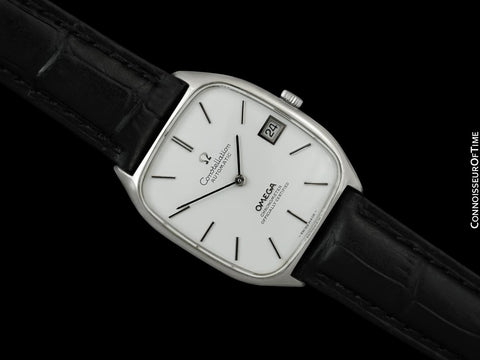 1971 Omega Constellation Chronometer Vintage Mens Tonneau Watch - Stainless Steel