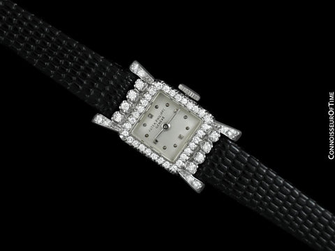 1932 / 1953 Patek Philippe Vintage Ladies Ref. 3146 Platinum and Factory Diamond Watch - Papers & Box