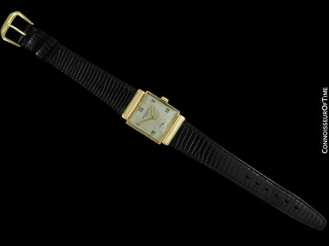 1947 Patek Philippe Vintage Mens Ref. 1438 Rectangular Watch with Hooded Lugs - 18K Gold