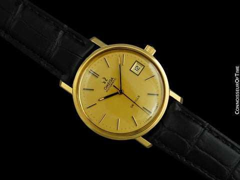 1978 Omega De Ville Vintage Mens Full Size Automatic Watch - 18K Gold Plated & Stainless Steel