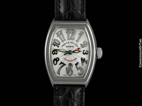 Franck Muller Conquistador 8002 SC Ladies Midsize Automatic Watch - Stainless Steel with Boxes & Papers