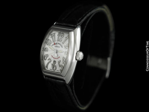 Franck Muller Conquistador 8002 SC Ladies Midsize Automatic Watch - Stainless Steel with Boxes & Papers