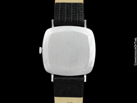 1976 Rolex Cellini Vintage Mens Midsize Handwound TV Watch, Ref. 4084 - 18K White Gold