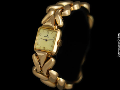 1946 Rolex Precision Vintage Pre-Cellini Ladies Dress Bracelet Watch, Ref. 4454 - 18K Rose Gold