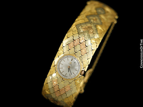 1966 Omega Vintage Ladies Watch with Stunning Heavy Bracelet - 18K Multicolor Gold