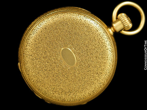 1869 Patek Philippe Antique Bespoke Midsize 40mm Hunter Case Pocket Watch - 18K Gold