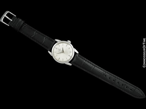 1956 Omega Seamaster Vintage Mens Calatrava Classic Handwound Watch - Stainless Steel