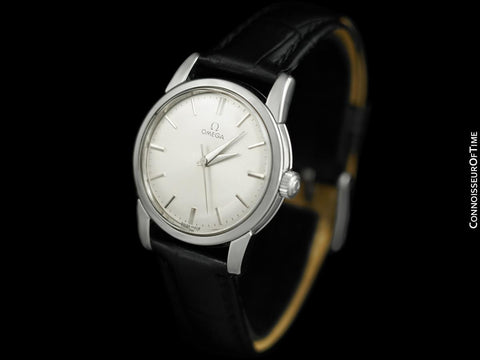 1956 Omega Seamaster Vintage Mens Calatrava Classic Handwound Watch - Stainless Steel