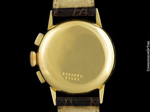 1944 Jaeger (LeCoultre) Vintage Mens World War II Era Full Size Chronograph Watch - 18K Gold