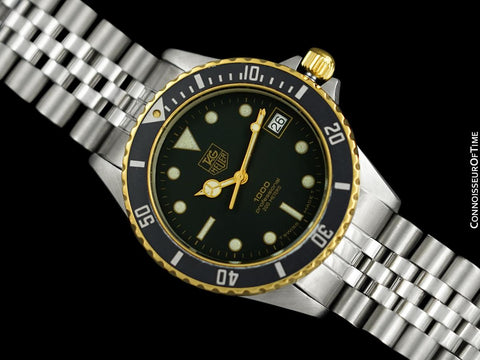 TAG Heuer Professional 1000 Mens Submariner Divers Watch - Stainless Steel & 18K Gold Plated - 980.020N