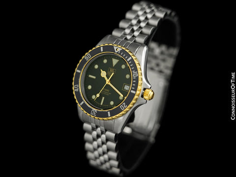 TAG Heuer Professional 1000 Mens Submariner Divers Watch - Stainless Steel & 18K Gold Plated - 980.020N