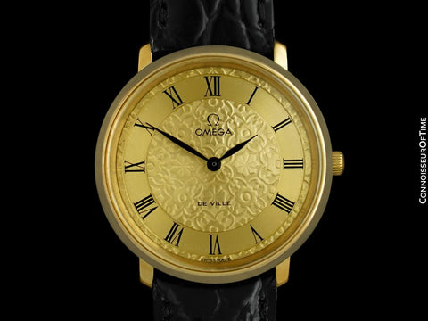 1977 Omega Vintage De Ville Mens Watch with Special Dial - 18K Gold Plated & Stainless Steel