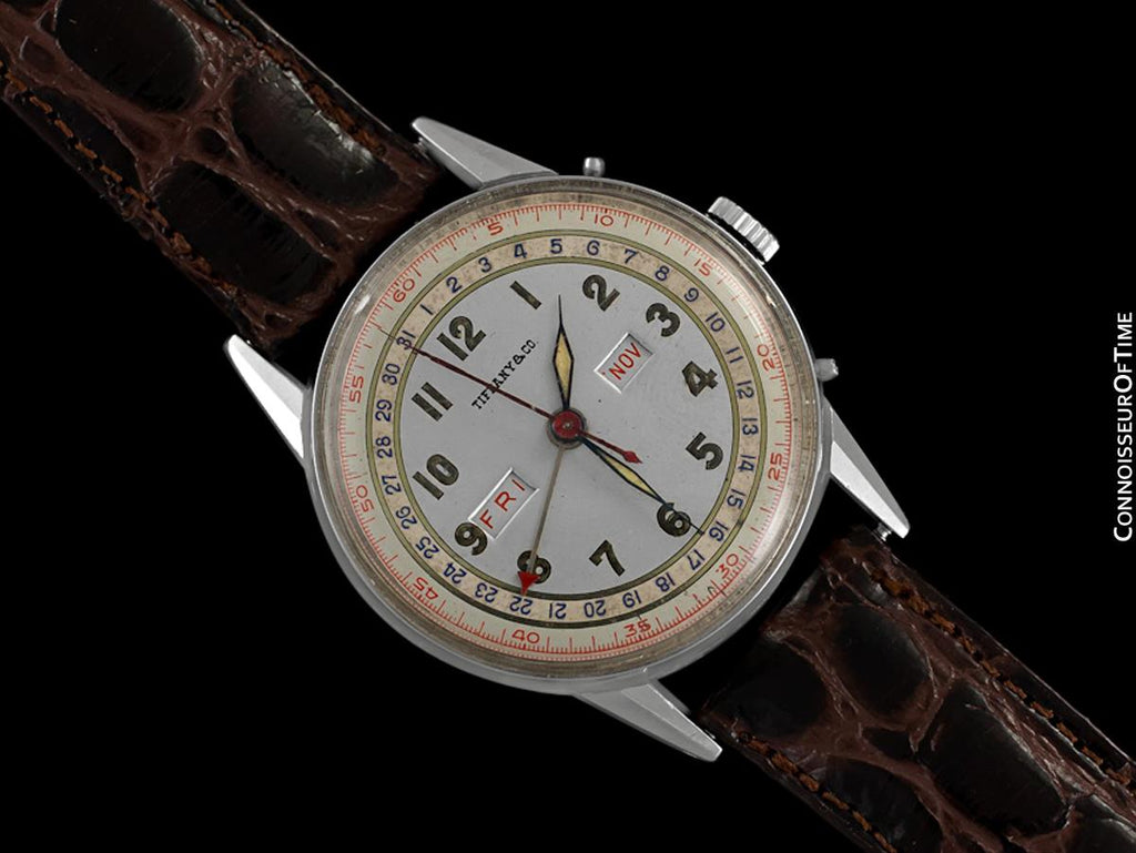 1940's Tiffany by Movado Vintage Triple Calendar Mens Watch