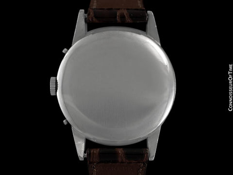 1940's Tiffany & Co. by Movado Vintage Triple Calendar Mens Watch - Stainless Steel - The Calendograph
