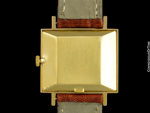 1960's Cartier Vintage Mens Mechanical "TV" Shaped Dress Watch - Solid 18K Gold