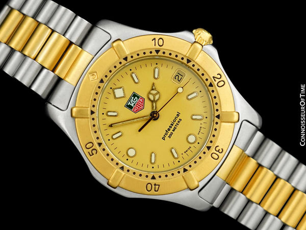 TAG Heuer Ladies 4000 Series 2-Tone Watch GOLD Dial. Rare and